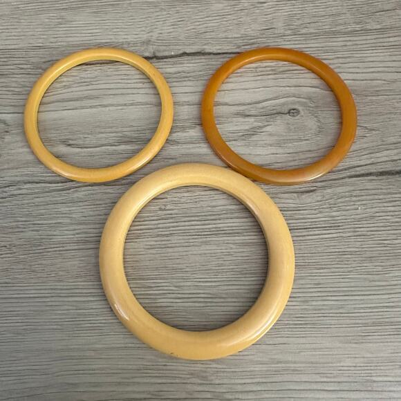 Vintage Bakelite Bangle Bracelet Lot- 3pc - Picture 4 of 5